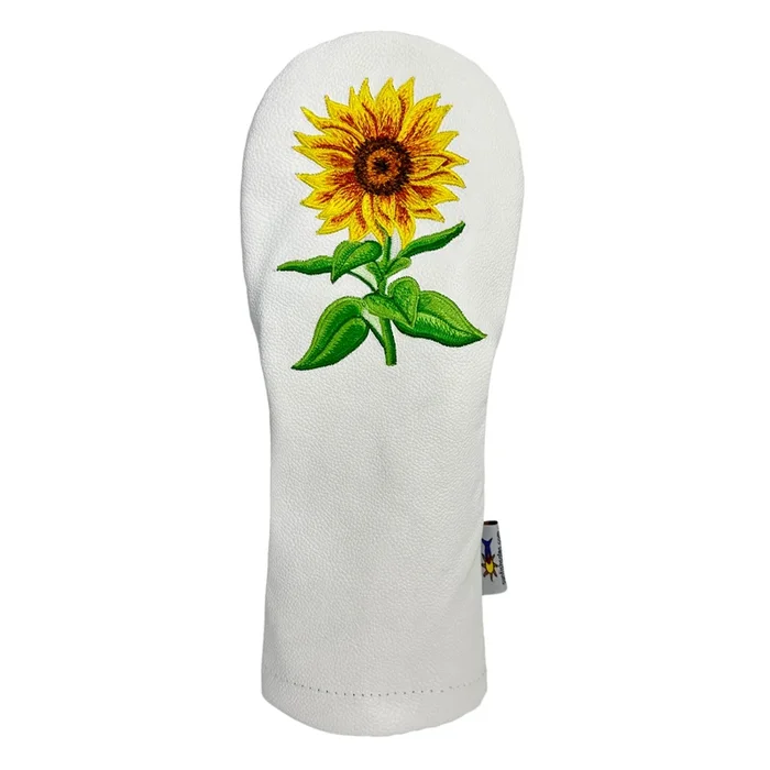 Sunfish: Hand Embroidered Driver Headcover – Sunflower