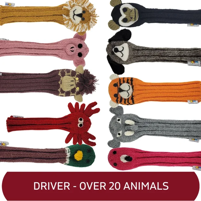 Sunfish: Hand-Knit Wool Animal Headcovers – Driver