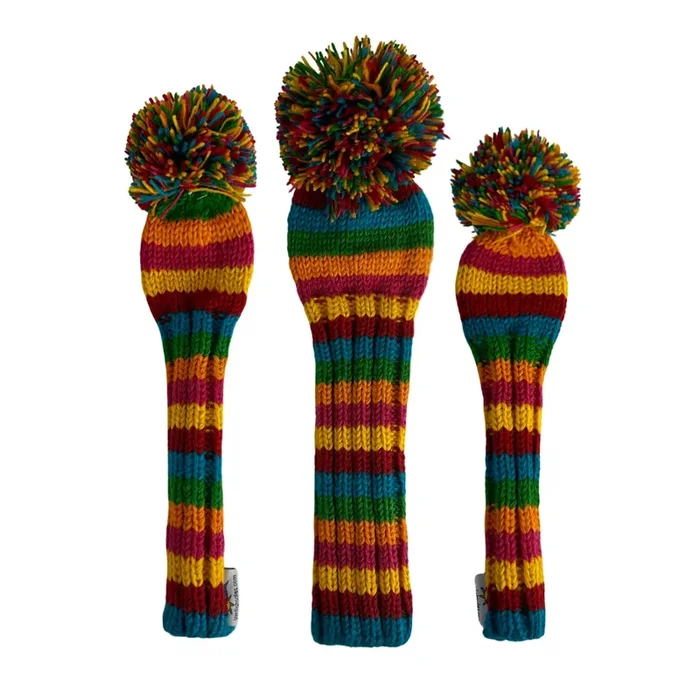 Sunfish: Knit Wool Headcover (Driver, Fairway, Hybrid, or Set) – Candy Stripe