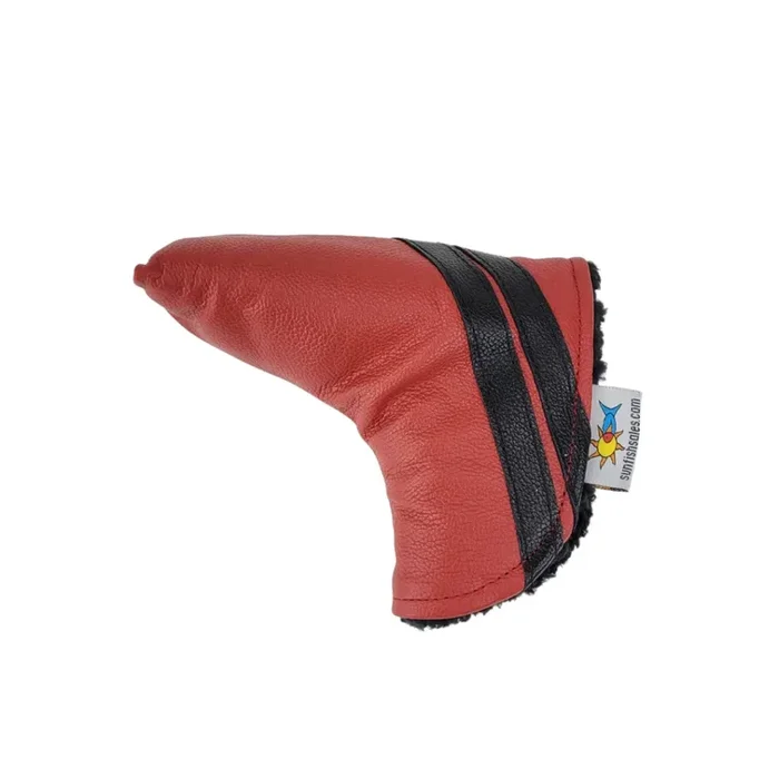 Sunfish: Red & Black Leather Blade Putter Headcovers – SALE