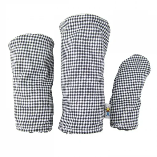 Sunfish: Tartan Headcover – Black + White Houndstooth