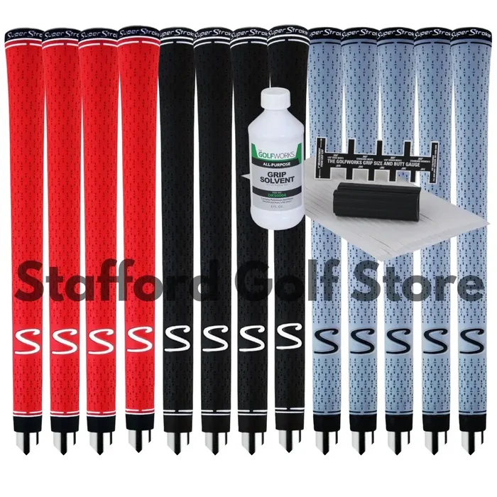 Super Stroke S-Tech Golf Grips Standard or Midsize (13pcs) + Golf Regripping Kits