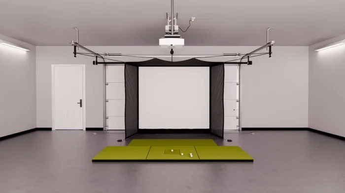 Swing Caddie SC4 Garage Golf Simulator Package