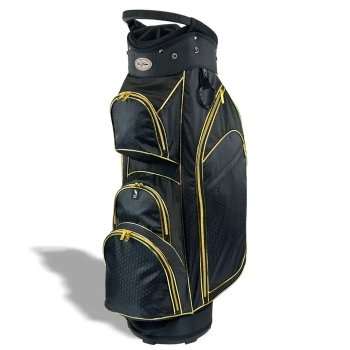 Taboo Fashions: Ladies 14 Way Designer Women’s Golf Cart Bag with Cooler – Gold Luxe
