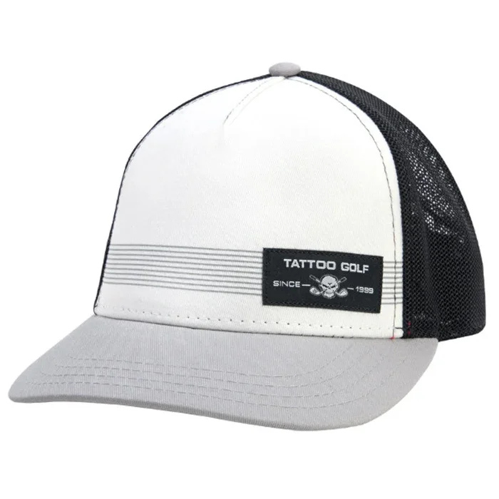 Tattoo Brand Premium Trucker Golf Hat | White / Black