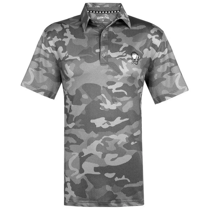 Tattoo Golf: Men’s Camo X Cool-Stretch Golf Shirt – Grey