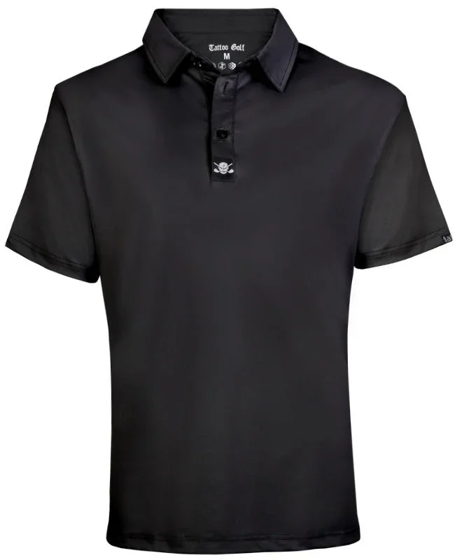 Tattoo Golf: Still Basic Cool-Stretch Golf Shirt – Black