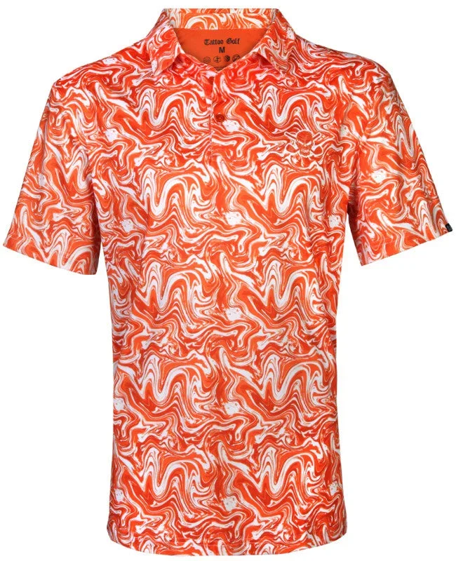 Tattoo Golf: Stryker Cool-Stretch Golf Shirt – Orange
