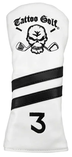Tattoo Golf Vintage Headcover (White) – 3 Wood SALE