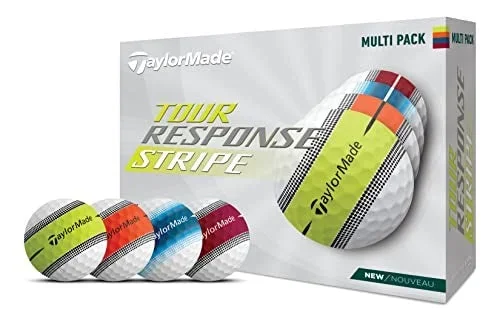 TaylorMade 2022 Tour Response Stripe Golf Balls – Multi-Color – Dozen