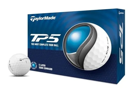 TaylorMade 2024 TP5 Golf Balls – White – Dozen