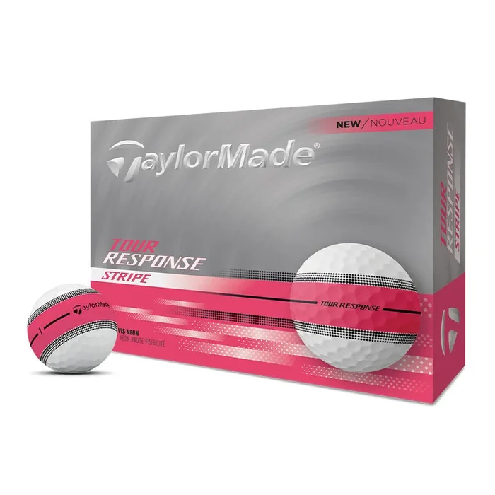 TaylorMade Tour Response Stripe Golf Balls Pink