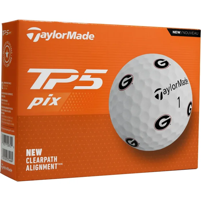 TaylorMade TP5 NCAA PIX Golf Balls – Georgia