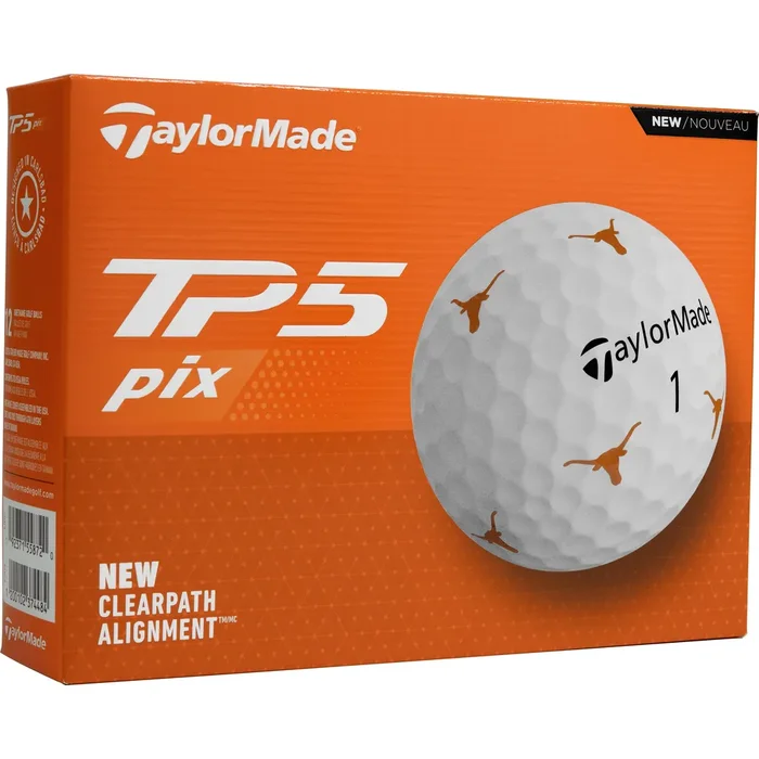 TaylorMade TP5 NCAA PIX Golf Balls – Texas