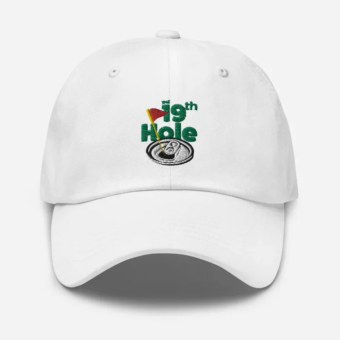 The 19th Hole Embroidered Golf Hat with Adjustable Strap by ReadyGOLF