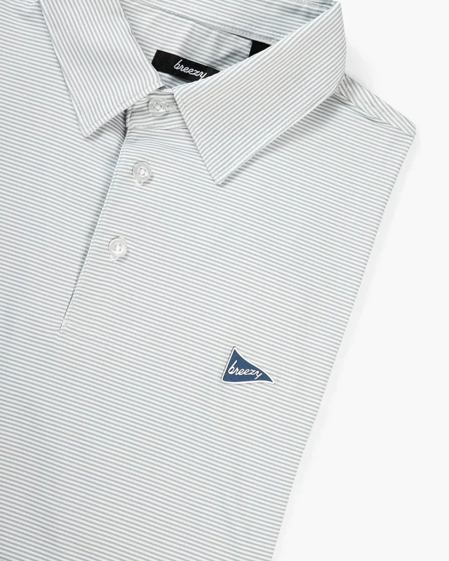 The Striped Grey & Dark Grey Polo