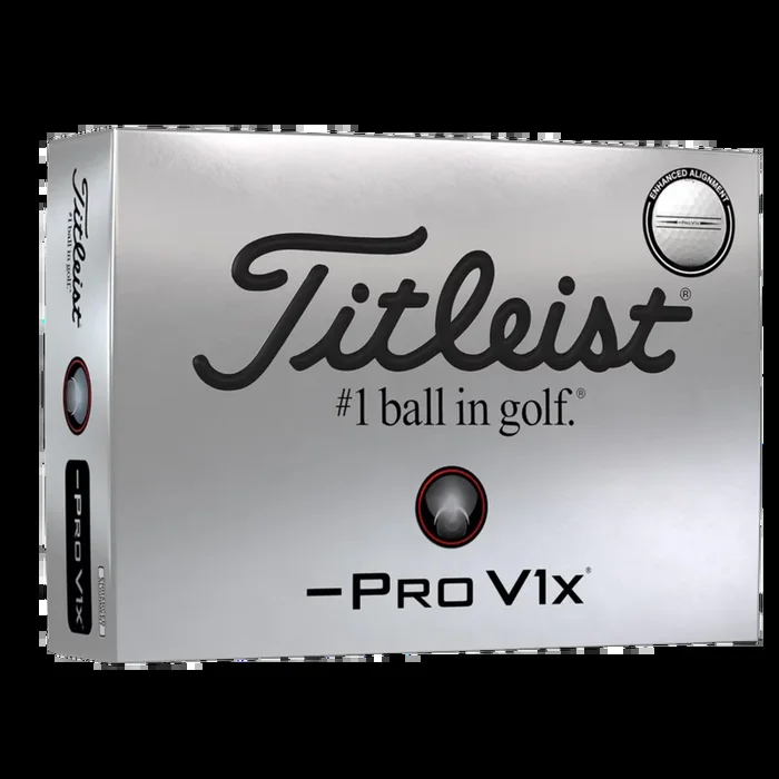 Titleist ’25 Pro V1x Left Dash Enhanced Alignment Golf Ball