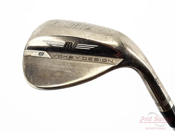 Titleist Vokey SM8 Brushed Steel Wedge Lob LW 58° 12 Deg Bounce D Grind Titleist Vokey BV Steel Wedge Flex Right Handed 35.25in (A-82440584389)