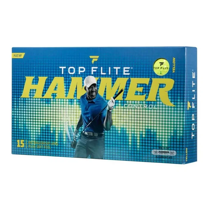 Top Flite Hammer Control Golf Balls – 15 Pack(YELLOW)