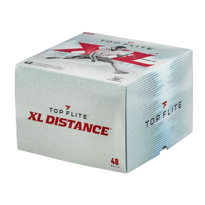 Top-Flite XL Distance Golf Balls Gloss White – 48 Pack