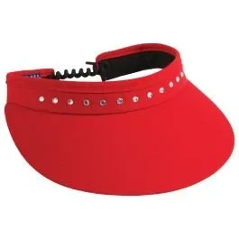 Town Talk Womens Rhinestone Golf Visor