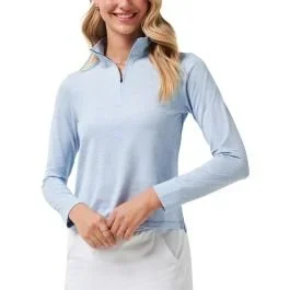 TravisMathew Womens Featherweight Active Zip Golf Pullover