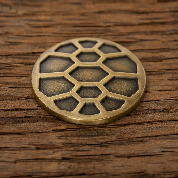 Turtle Shell Magnetic Golf Ball Marker | Brass