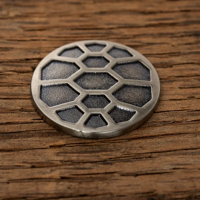 Turtle Shell Magnetic Golf Ball Marker | Nickel
