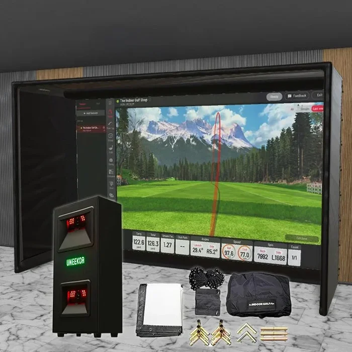 Uneekor EYE Mini LITE SIG DIY Golf Simulator Studio Package