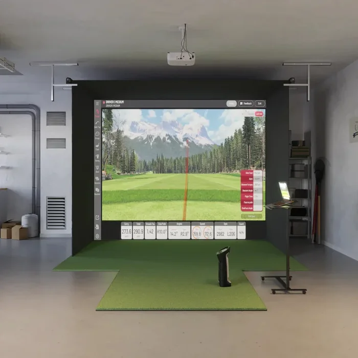 Uneekor EYE MINI Retractable Golf Simulator Package