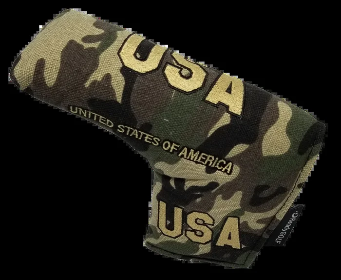 USA Military Camo Embroidered Putter Cover by ReadyGOLF – Blade