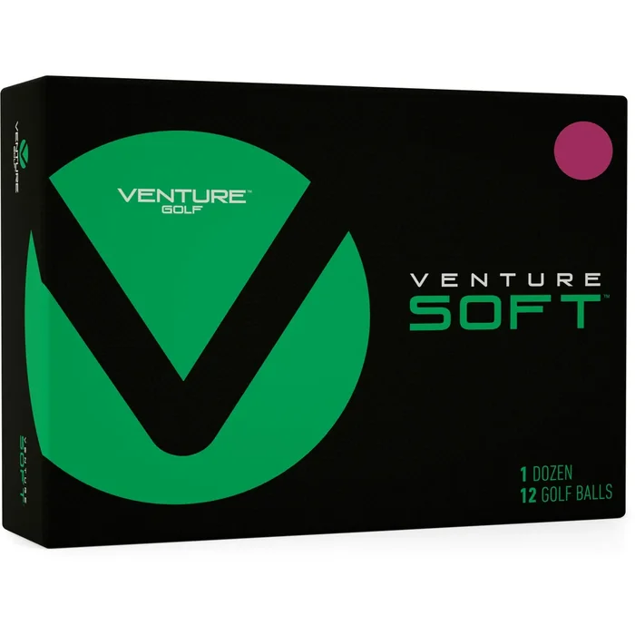 Venture Golf Soft Matte Pink Golf Balls
