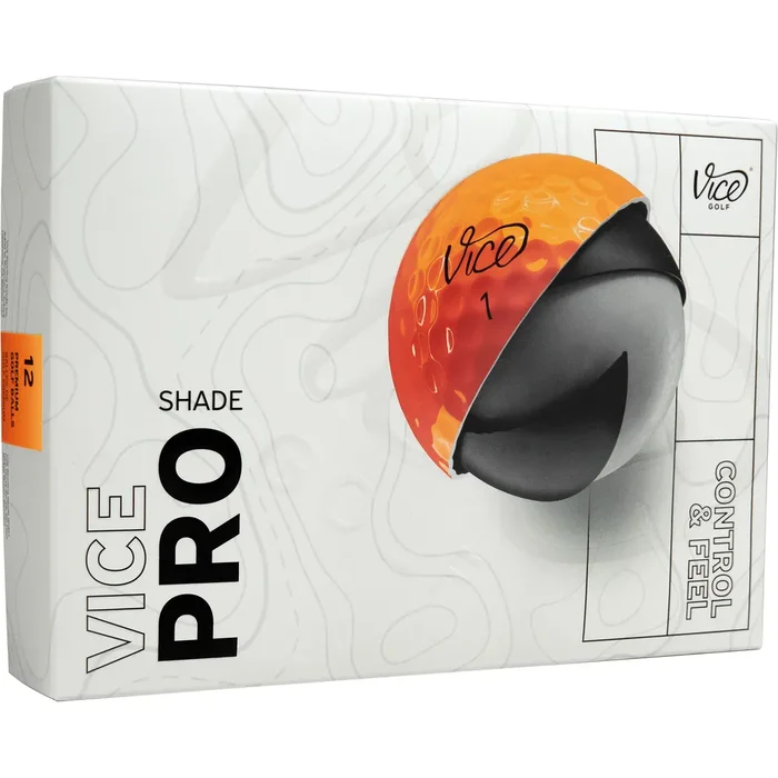 Vice Golf Pro Shade Orange Red Golf Balls