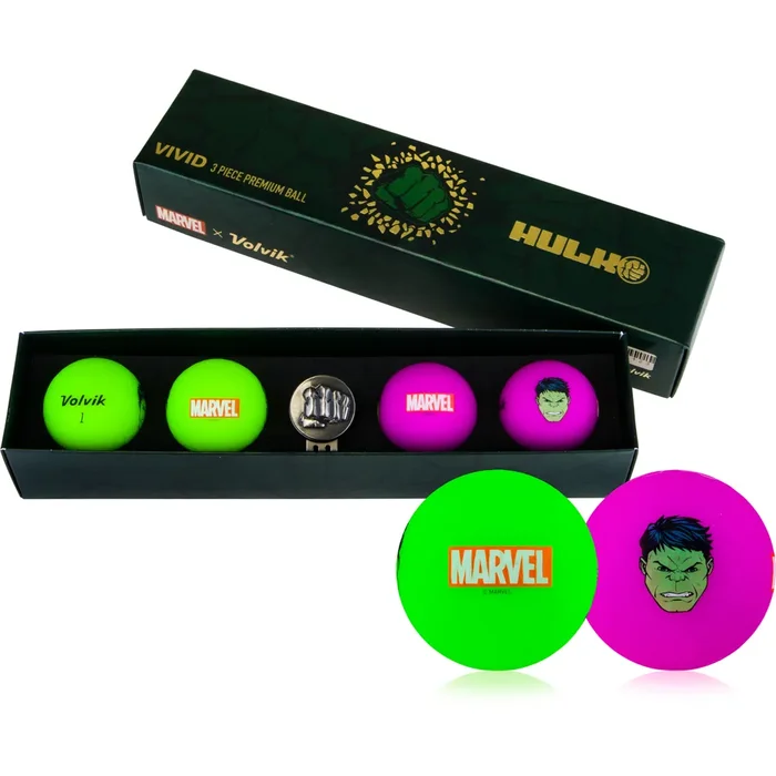 Volvik Vivid Golf Ball Gift Set – Marvel Hulk
