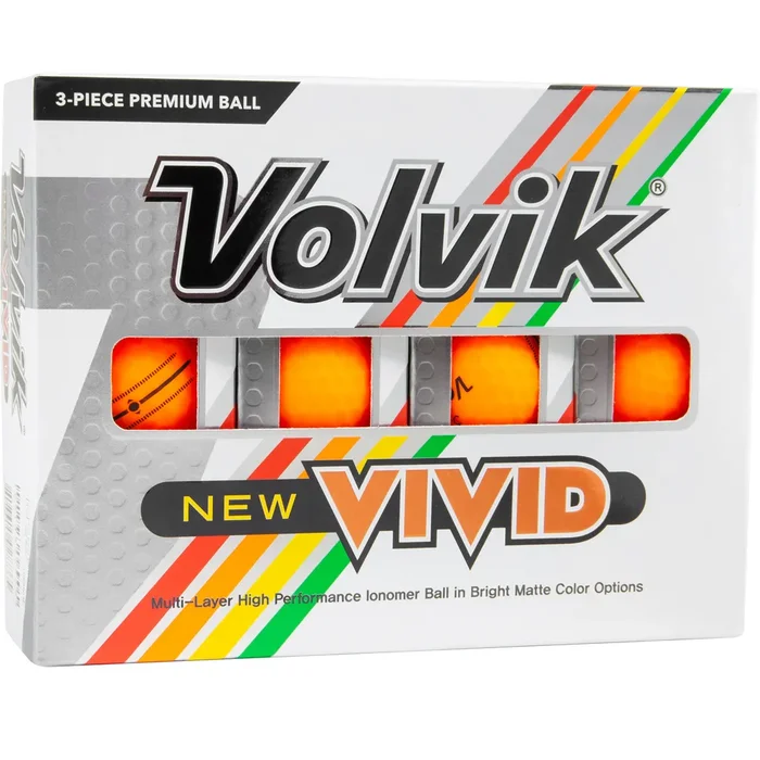 Volvik Vivid Matte Orange Golf Balls
