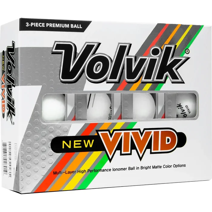 Volvik Vivid Matte White Golf Balls