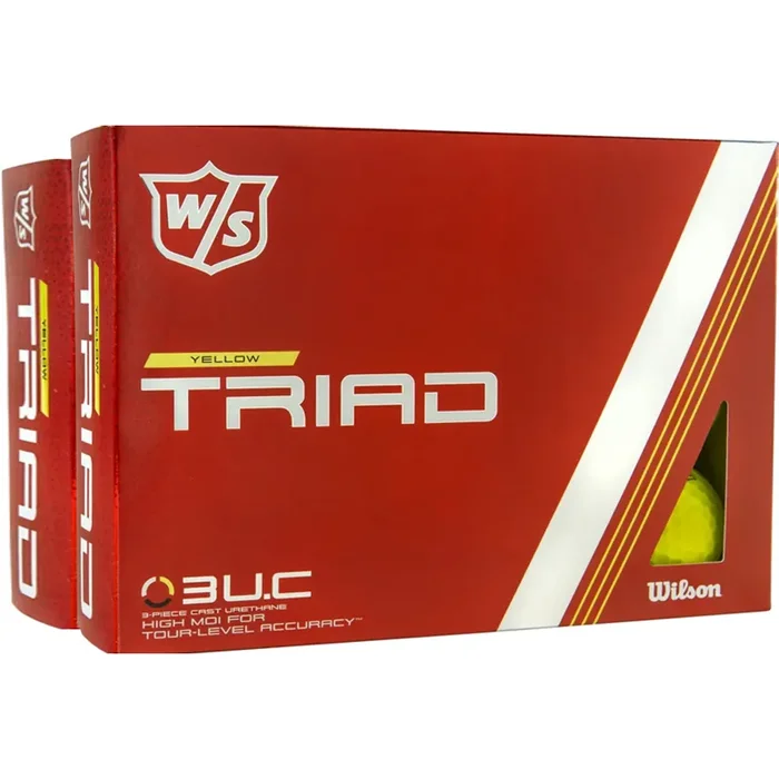 Wilson Triad Yellow Golf Balls – Double Dozen