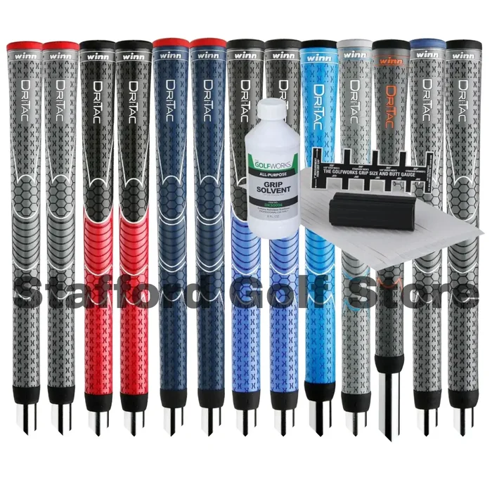 Winn Dri-Tac Golf Grips (13pcs) + Golf Regripping Kits