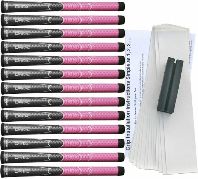 Winn Grips Winn DriTac Undersize Gray/Pink – 13 Pc Grip Kit