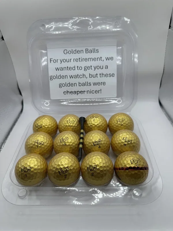 Wise Ass Saying – Golden Balls – 1 Dozen