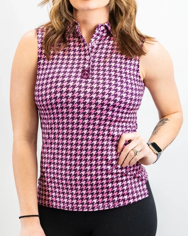 Women’s Houndstooth Raspberry