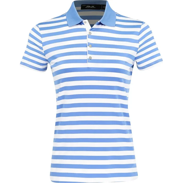 Women’s Lightweight Airflow Tailored Fit White Stripe Polo