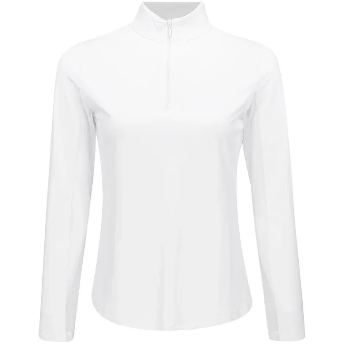 Women’s Long Sleeve Mock Neck Top – Solid
