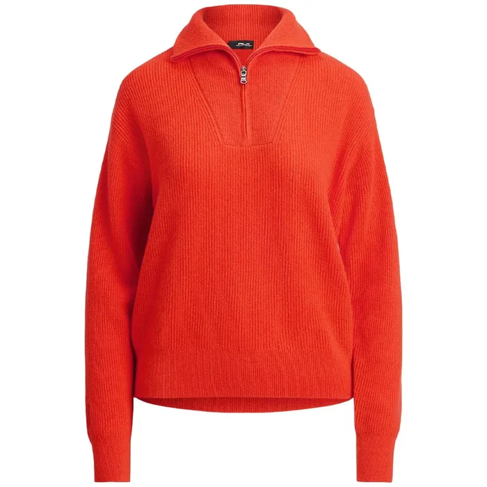 Women’s Rib-Knit Cashmere 1/2 Zip Sweater