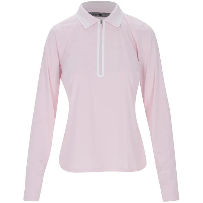 Women’s Silky Tech Nylon Long Sleeve Zip Polo