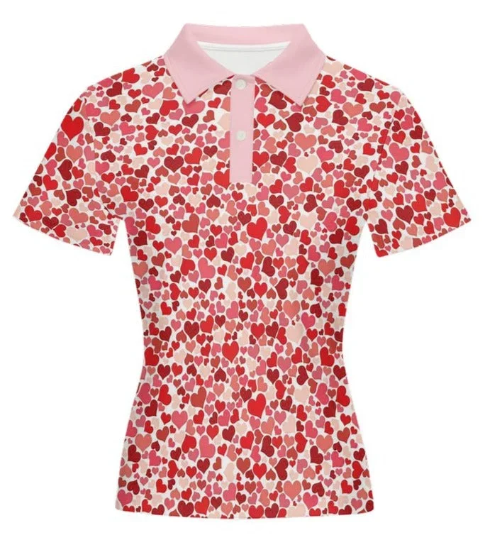 Women’s Slim Fit Hearts Golf Polo