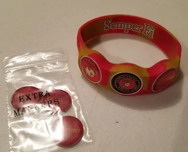 WristSkins Golf Ball Marker Bracelet, US Marines, College Team, Medium