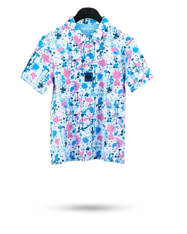 Youth Cotton Candy Drip Polo