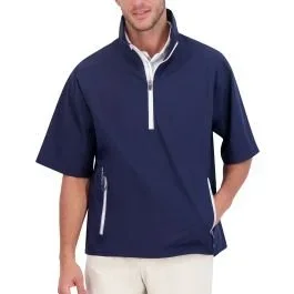 Zero Restriction Power Torque Quarter Zip Short Sleeve Golf Rain Pullover