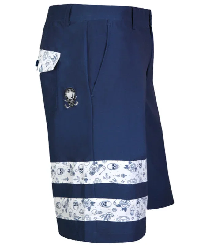 Zuma Men’s Performance Golf Shorts | Tattoo Golf | Navy Blue